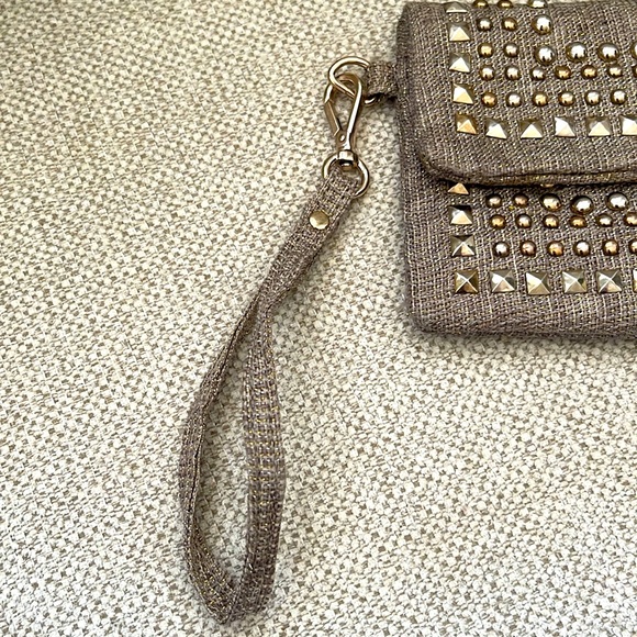 Bebe natural fibre wristlet - studded, in lovely condition! - Picture 3 of 7